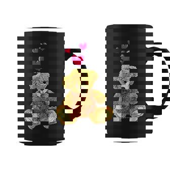 テディベアとハートのかわいいテディベアモチーフ コーヒーマグ - Kawaiitshirt