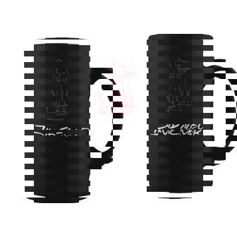 デヴィッド・ギルモア オン・ア・アイランド 赤と白のスケッチ コーヒーマグ - Kawaiitshirt