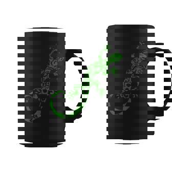 トカゲ グリーン トライバル パターン ペット ヤモリ アニマル コーヒーマグ - Kawaiitshirt