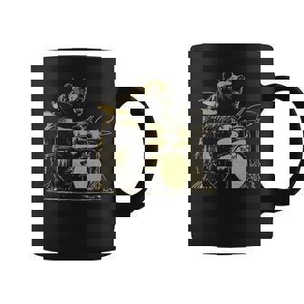 ドラマー ドラム クマ ドラムを演奏するミュージシャン コーヒーマグ - Kawaiitshirt