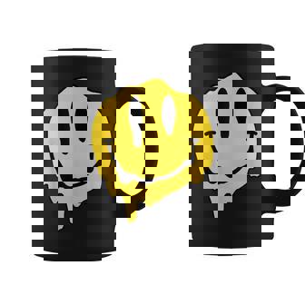 ドリッピースマイルイエロースマイルフェイスシャツ かわいい ハッピースマイルフェイス コーヒーマグ - Kawaiitshirt