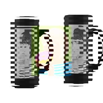 ドーナツショップ ポップアート ポートレート ロジックロックスター キュート ドーナツ ガールフレンド ドーナツ コーヒーマグ - Kawaiitshirt