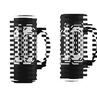 ナンバー10 誕生日ギフト スポーツ選手 チーム番号入りジャージ コーヒーマグ - Kawaiitshirt