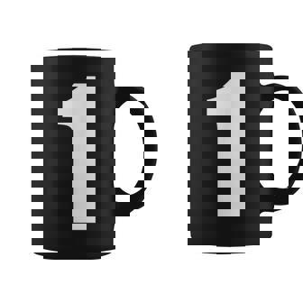 ナンバーワン 数字 1 プレーン ホワイト 数字 コーヒーマグ - Kawaiitshirt