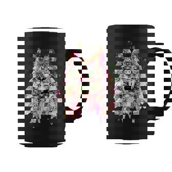 ネイティブアメリカン オオカミの頭 トライバル ボヘミアン タトゥーアート コーヒーマグ - Kawaiitshirt