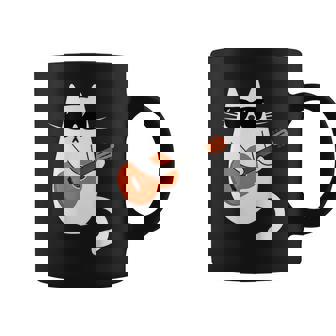 ネコとギター 猫とサングラス ネコ好き 猫飼い アコースティックギター エレキギター 音楽家 バンド ネコ 猫 コーヒーマグ - Kawaiitshirt