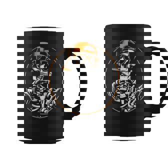 ハロウィン スケルトン ロックハンド ロッカー メンズ ボーイズ ロックミュージック コーヒーマグ - Kawaiitshirt