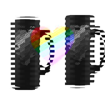 ハート・イン・ザ・カラーズ・オブ・ザ・レインボー コーヒーマグ - Kawaiitshirt