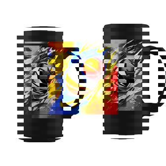 バスケットボール チーム スポーツ カラフル ボール バスケットボール愛好家 コーヒーマグ - Kawaiitshirt