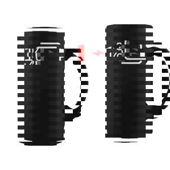 バッテリー1 – バッテリー1 I おもしろ低エネルギーパーセント コーヒーマグ - Kawaiitshirt