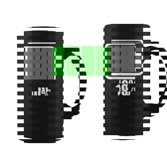 バッテリー100シャツ バッテリーハートフル充電バッテリーフル。 コーヒーマグ - Kawaiitshirt