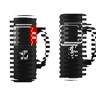 バッテリー残り1バッテリーデッドtシャツバッテリー低下 コーヒーマグ - Kawaiitshirt