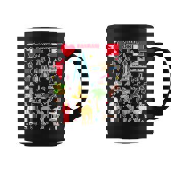 バーレーンの手描きシンボル、バーレーンの地図、文化的アイコン コーヒーマグ - Kawaiitshirt
