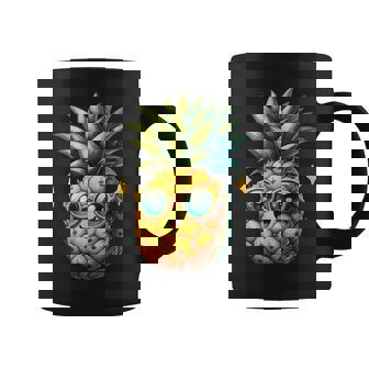 パイナップル柄 フルーツタリアン トロピカルパイナップル フルーツファン コーヒーマグ - Kawaiitshirt