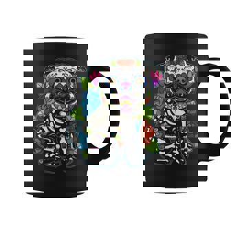 パグ シュガースカル メキシコ 犬 カラベラ 死者の日 コーヒーマグ - Kawaiitshirt