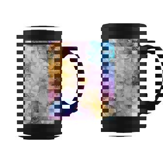 パステルインクのイラストにマルチカラー春の花。 コーヒーマグ - Kawaiitshirt