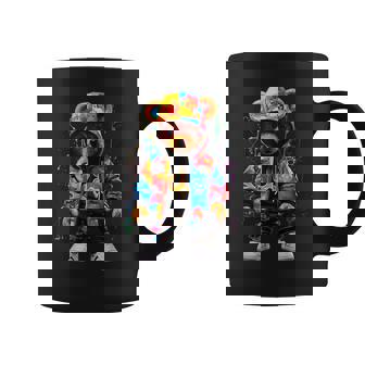 ヒップホップ テディベア カラフル テディベア グラフィック コーヒーマグ - Kawaiitshirt