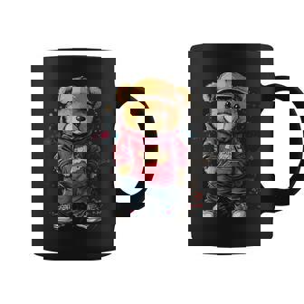 ヒップホップのテディベア、クールなアーバンノベルティグラフィック。 コーヒーマグ - Kawaiitshirt