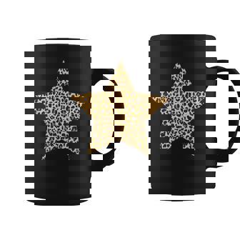 ヒョウ柄 アニマルプリント 星 コーヒーマグ - Kawaiitshirt