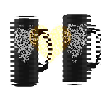 ヒョウ柄ハートデザイン ヒョウ柄 コーヒーマグ - Kawaiitshirt