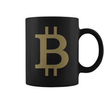 ビットコインシンボル ポケットデザイン ミニマリスト コーヒーマグ - Kawaiitshirt