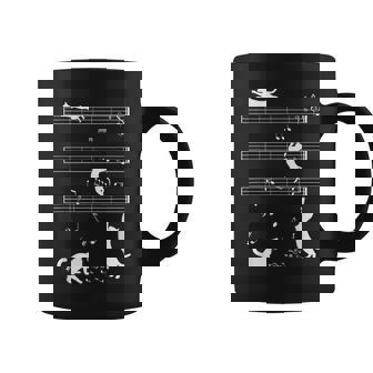 ピアノ音符 遊び心のある猫 コーヒーマグ - Kawaiitshirt