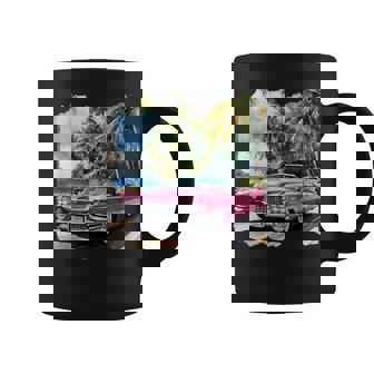 ピンク キャデラック ルックイン ビンテージビークル コーヒーマグ - Kawaiitshirt
