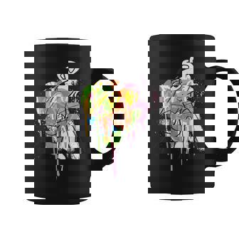 ピンクパンサー グラフィティ ブラック ラインアート コーヒーマグ - Kawaiitshirt