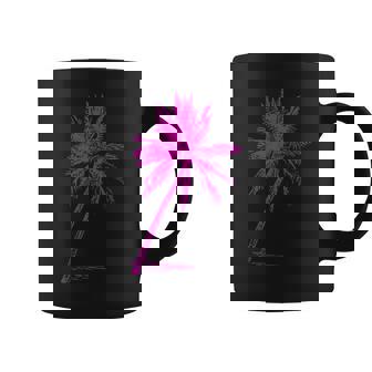 ピンクパームビーチウェア サーフィンレトロ パームツリー コーヒーマグ - Kawaiitshirt