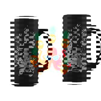 ファニー クール オレンジ タコ ジャグリング パイナップル コーヒーマグ - Kawaiitshirt