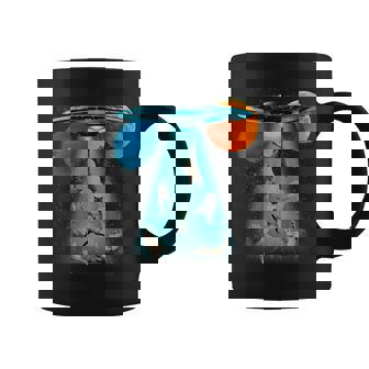 ファニースペースキャット Ufo 宇宙人 空飛ぶ猫 ギャラクシープラネット グラフィック コーヒーマグ - Kawaiitshirt