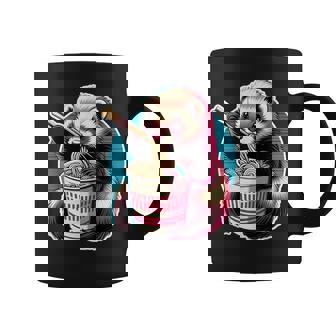 フェレットの飼い主かわいいカワイイアニメフェレットがラーメン丼 T シャツを食べる コーヒーマグ - Kawaiitshirt