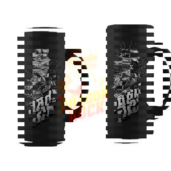 フトアゴヒゲトカゲの岩、フトアゴヒゲトカゲ、ロッカー、ギターマイク コーヒーマグ - Kawaiitshirt