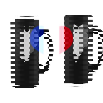 フランス国旗ラブハートフランス国旗 コーヒーマグ - Kawaiitshirt