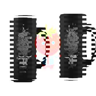 フルーツやネクタイ好きのための従業員ストロベリーアウトフィット コーヒーマグ - Kawaiitshirt