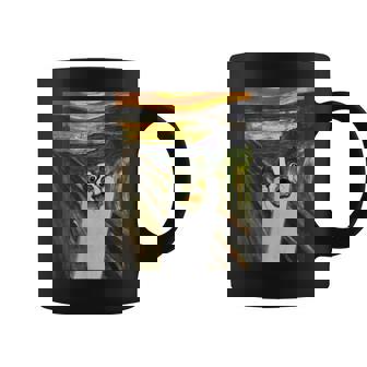 フレンチブルドッグ 面白いtシャツ 犬 ムンクの叫び かわいい メンズ 子供 おもしろ 服 ネタ わんこ コーヒーマグ - Kawaiitshirt