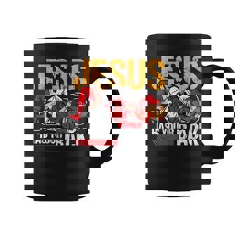 ブラジリアン柔術 ジーザス・ハズ・ユア・バック 面白いクリスチャンbjj コーヒーマグ - Kawaiitshirt