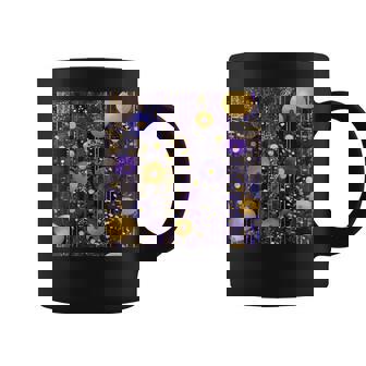 ブルーとゴールド フラワーガーデン アフタークリムト コーヒーマグ - Kawaiitshirt