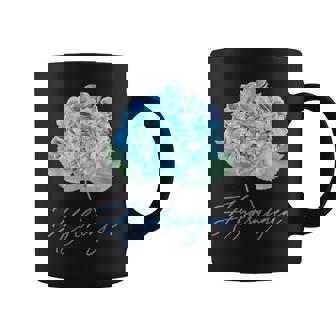 ブルーパープルアジサイフラワーレトロガーデナーアート コーヒーマグ - Kawaiitshirt