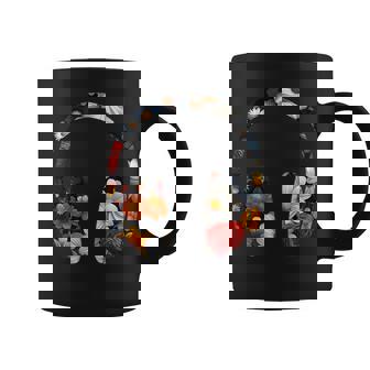 ヘッドフォンのシルエット 花柄 ボタニカル・フラワー コーヒーマグ - Kawaiitshirt