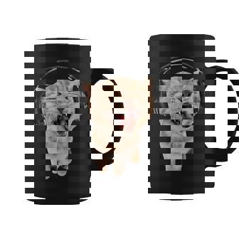 ヘッドフォン付き猫 ミーム コーヒーマグ - Kawaiitshirt