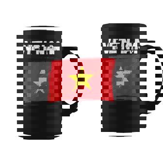 ベトナム国旗 ホリデー ビンテージ グランジ ベトナム国旗 コーヒーマグ - Kawaiitshirt