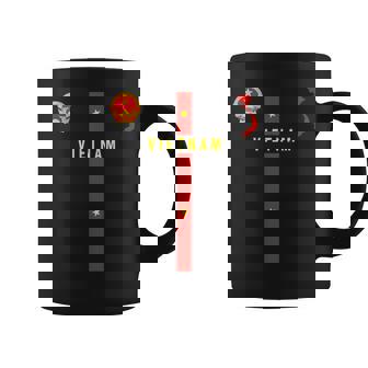 ベトナム国旗、ベトナムのシルエットマップ、紋章 コーヒーマグ - Kawaiitshirt