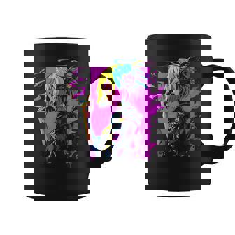 ボヘミアン・ガール、スモーキング・ガールのサイバーパンク・イラストレーション コーヒーマグ - Kawaiitshirt