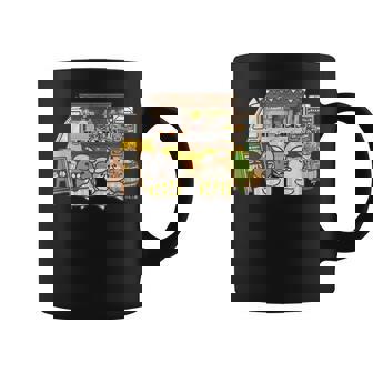 ボンレス犬とボンレス猫 キッチンカー ダークカラー コーヒーマグ - Kawaiitshirt