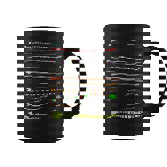 ボーダー カラフル Pop 爬虫類 かわいい オリジナル ヘビ柄 手描き フロント ボーダー イラスト おもしろ コーヒーマグ - Kawaiitshirt