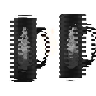 ポケット ホワイト 子ウサギ コーヒーマグ - Kawaiitshirt