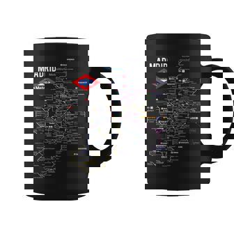 マドリード スペイン メトロ 地下鉄 電車地図 ギフト コーヒーマグ - Kawaiitshirt