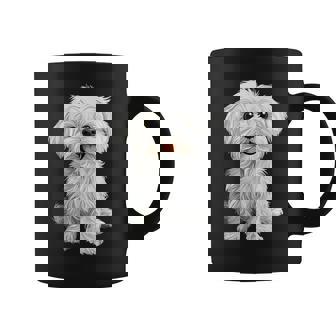 マルチーズ 犬 グラフィック ペット イラスト マルチーズ コーヒーマグ - Kawaiitshirt
