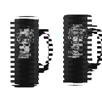 ミニチュア シュナウザー 銀河 サングラス 宇宙 犬好き コーヒーマグ - Kawaiitshirt